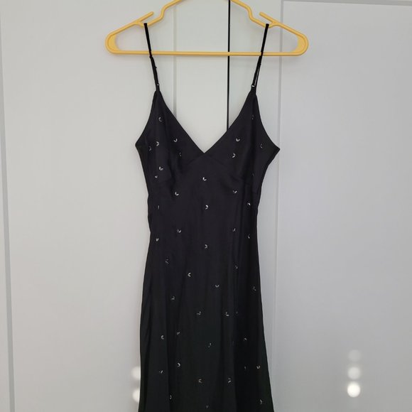Zara Jewel Trim Mini Slip Dress Sz Small - Picture 2 of 7
